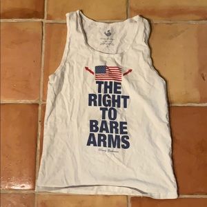 “The right to bare arms” men’s small tank USA